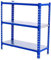 SimonRack Schwerlastregal, Lagerregal, 90x100x40 cm, Metallregal, Kellerregal, Biegestelle 180 kg, 3 Fachböden, Blau/Verzinkt - Simonclick
