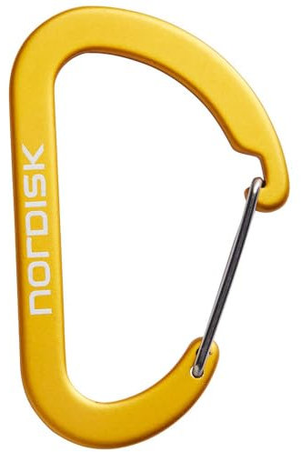 Nordisk Large Hooks 6-Pack Gelb - Vielseitige Aluminium Karabiner, 6 Stück, Größe One Size - Farbe Mustard