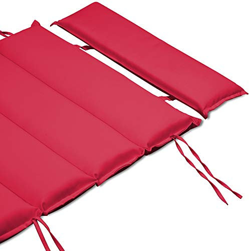 Detex Cuscino Imbottito per Lettino da Sauna Arancione Traspirante Cuscini Sdraio Prendisole rosso