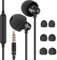 Bulees Sleep Earphones for side sleeping, Noise Isolating, Lightweight Wired Earbuds for Small ear Canal, In-Ear Headphones with Mic and Volume Control for Sensitive Sleeper, Bedtime (Black)