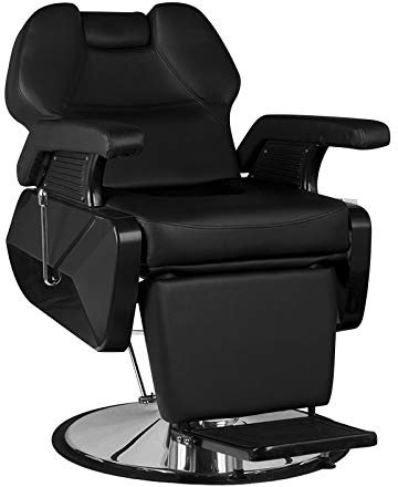 Activeshp New York Friseurstuhl Friseursessel Barberstuhl Bedienungsstuhl Friseureinrichtung Schwarz | 360 Grad drehbar | höhenverstellbar mit hydraulikpumpen |