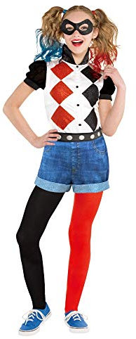 (PKT) (Fix 25/25) (9906094) Disfraz clásico de Harley Quinn para niñas (12-14 años)