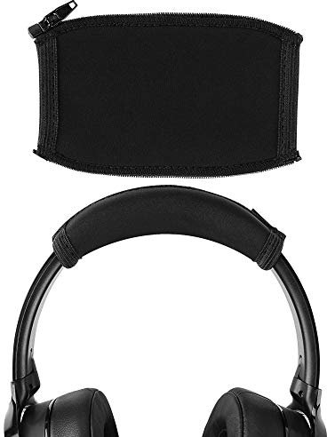 Geekria Flex Fabric Headband Cover Compatible with Skullcandy Crusher Evo, Crusher ANC, Crusher ANC 2, Hesh 3, Hesh Evo, Hesh ANC, Venue Headphones, Easy DIY Installation (Black)