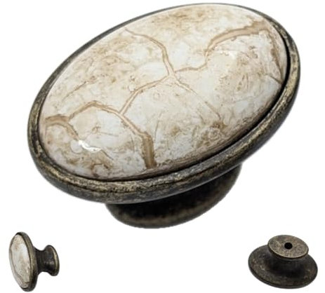 DIY Decor Hub 10 Antique Brass Cabinet Knobs Kitchen Cabinet knobs or Vintage Dresser Drawer Knobs