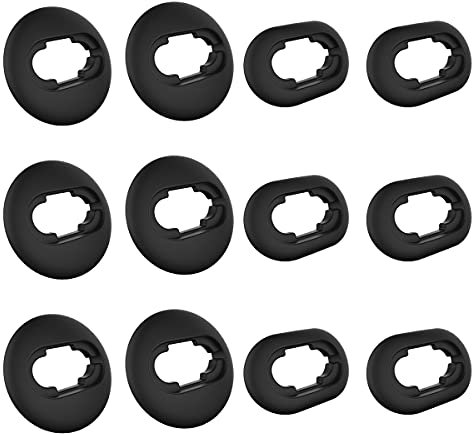 Luckvan 6 Pairs L/S Galaxy Buds Live Ear Tips Silicone Adapter Ear Wing Tips Replacement Earbuds Tips for Samsung Galaxy Buds Live Accessories Rubber Earbuds Tips, Black