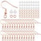 TOAOB 300pcs Earring Hooks Rose Gold 18mm Ear Wires Fish Hooks with Clear Rubber Safety Backs and Jump Rings for Jewellery Making DIY Earring Jewelry Findings