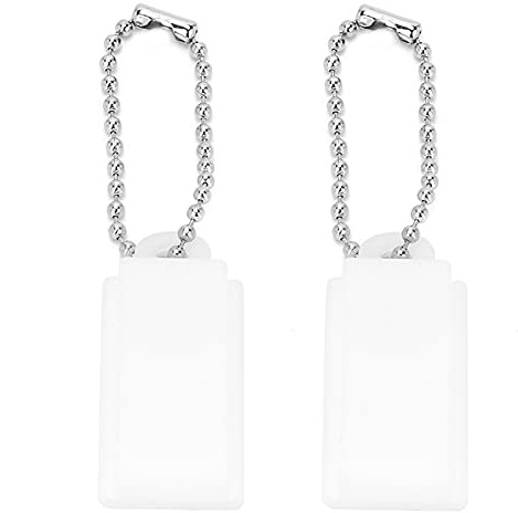 Pack of 2 Hearing Aid Battery Keychain Case, Portable Hearing Aid Travel Battery Caddy Plastic Button Storage Case Holder Box - Plastic Button Cell Holder Storage Case with Key Ring