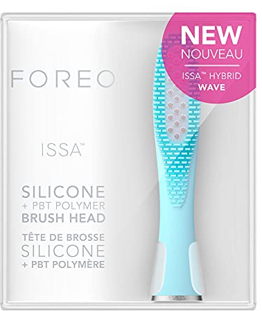 FOREO ISSA Hybrid Wave Bürstenkopf, med. Silikon & PBT Polymerborsten, 6 Mon. haltbar, austauschbar,Mint