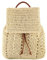 DKIIL NOIYB Bolsa de playa de paja para mujer, mochila de paja tejida bohemia, mochila de paja hueca, mochila casual de playa para verano, playa, vacaciones, beige, 60