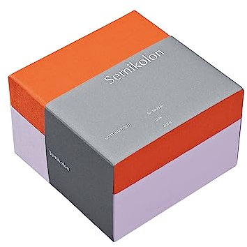 Semikolon 364871 Aufbewahrungsbox Cutting Edge M – 17,7 x 17,7 x 12,2 cm – Geschenkbox – orange-lila tangerine lavender