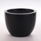 Eleganteinrichten Pflanzkübel; Blumenkübel; Pflanztopf; Blumentopf; Fiberglas, rund konisch D50xH38cm schwarz-matt.