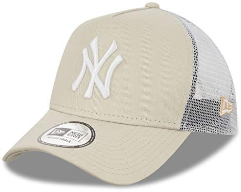 New Era Trucker Mesh Cap im Bundle mit UD Bandana NY Beige/White #4095, Einheitsgröße