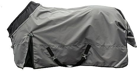HKM Liberty Pferdedecken 9591 Grau/Schwarz 165