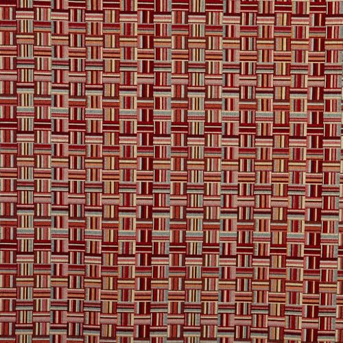 Kt KILOtela - Goblin Jacquard-Möbelstoff, bezogen mit Stühlen, Kissen, Kopfteil, Sofa, Handtaschen, verschleißfest, Nähen, 100 cm lang x 280 cm breit, geflochten, Granat - 1