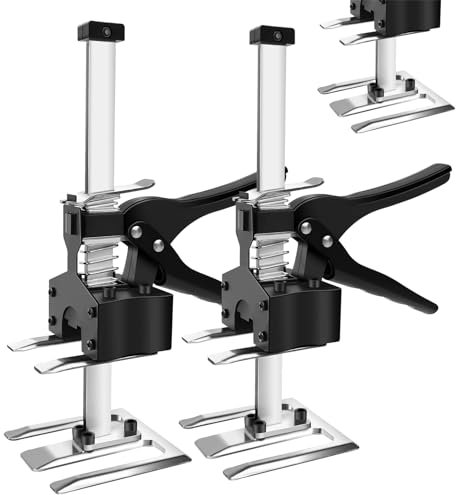 Labor Saving Arm Jack 2 Pack, Lightweight Hand Lifting Tool Jack Set with Height Adjustable, Furniture Door Panel Lifting Jack, 0-17cm Height Adjustable, 170kg Max Weight Capacity