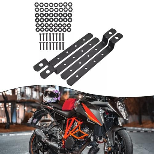 Motorrad-Werkzeugtaschen-Halter, Satteltaschen-Montageset, Metall Eisen Hartgepäck Satteltasche Seitenstützstangen Montagehalter-Kit Motorrad-Werkzeugtaschenhalter