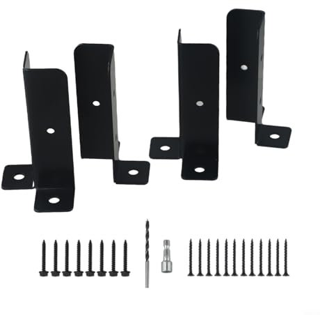 4 Stück Deckpfostenanker Basishalterungen Verstellbare Holzzaun Pergola Pfostenstütze für Garten Pergola Geländer