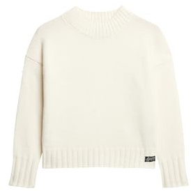 Superdry Damen Essential Pullover mit Stehkragen