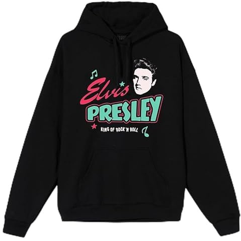 Elvis Presley Unisex Elvis Presley Blue/Black Logo Hoodie Kapuzenpullover