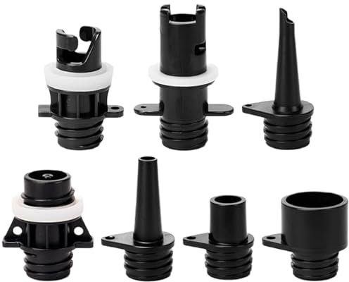 Xiciki Inflatable Boat Sup Pump Adapter & Hose Kit, 7 Nozzles, 100Cm/3.3ft Hose, Air Pump Replacement, Paddle Board Pump Adaptor Accessories for Kayaks Inflatable Stand Up Paddle Board/Boat/Tent