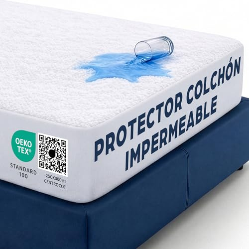 Matratzenschoner 140x200 cm wasserdichte Matratzenauflage Spannbettlaken Nässeschutz aus Baumwolle und Mikrofaser Matratzenbezüg Inkontinenzunterlage Atmungsaktiv für Bett und Matratze Waschbar