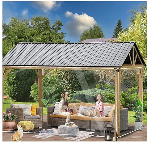 Abdeckfolie, transparent, strapazierfähig, wasserdicht, dicker, winddicht, wetterfest, faltbar, PVC-Vinyl mit Metallösen, 2,8 x 3 m