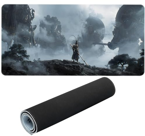 MEZHEN Schreibtischunterlage Wukong Gaming-Mauspads XXL Mauspad Desk Mat Anti Rutsch PC Mausmatte Groß Mousepad Gaming Schreibtisch Zubehör Mat Büro Deko