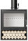 Stufa per caminetto, stile vintage, autoportante, stile vintage, con vista in vetro, a legna, 60 cm, colore: nero