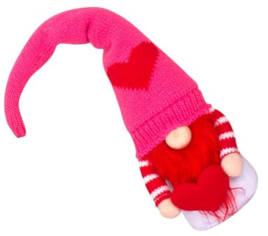 TOPBATHY Valentinstag Puppe Valentinstag Gnom Puppe Dekorative Dekorative Wichtel Festival Gnom nszenendekoration ndekor Zwerg Baumwolle Rosa