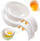 2Pcs Egg Separator Plastic Egg Yolk Separator Basketball Hoop Shape Egg White Separator with Handle Egg Sieve Extractor Kitchen Gadget Egg White Separator Egg Yolk Separator Egg Separators for YolkEgg
