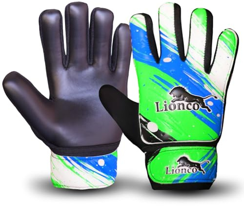 LIONCO Kids Goalkeeper Gloves-Youth Soccer Goalie Gloves for Boys& Girls Children Football Soccer Goalkeeper Gloves with 4mm Anti-Slip Latex Palm