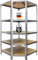 casa pura Schwerlastregal Eckregal Verzinkt 180x90x40 cm | 875 kg Traglast, 175 kg pro Ebene | Regal und Werkbank | Kellerregal, Lagerregal mit 5 verstellbaren Ablagen