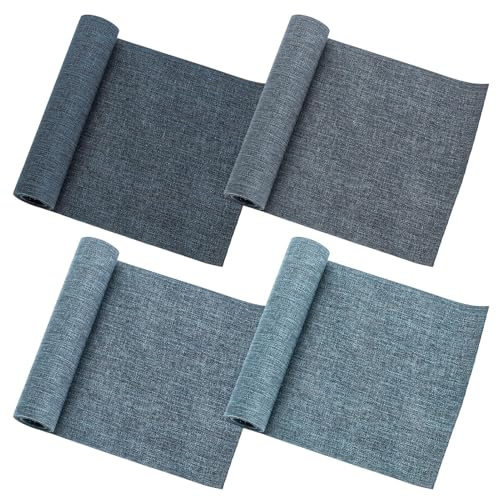 4Pcs Iron On Patches for Jeans Repair, Denim Patches, Large 3x20 Inch Reusable Denim Repair Sheets and Easy-to-Cut Application for Clothing Repairs, DIY Crafts Jeans Jackets and Bags