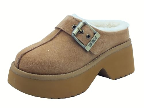 Colors of California HC.HELEN03 Pantolette für Damen aus Wildleder mit Keilabsatz