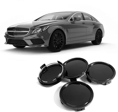 R-timer 4 Stück Nabendeckel für Mercedes Benz E-Klasse Limousine W211 | 2003-2009,75mm Reifencenter Zubehör,ABS Wheel Caps,Stabil Fest Und Fällt Nicht Leicht,A