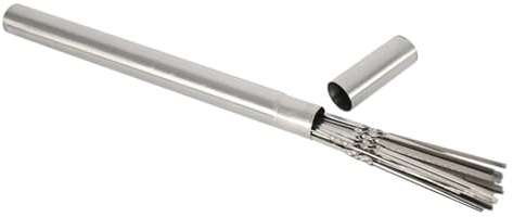 Allayu Pinchos para Asar, Utensilios Grandes de Acero Inoxidable para Kebab, Aptos para barbacoas al Aire Libre, para cocinar cómodamente, palitos de Acero Inoxidable para Kebab, Plata, 40cm
