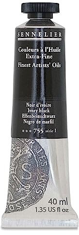 Sennelier Couleurs à l'huile : 40ml Noir d'ivoire