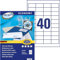 Europe100 Art. ELA002 Universal Etiketten (4.000 Klebeetiketten, 48,5x25,4mm auf A4, Papier matt, individuell bedruckbar, selbstklebende Aufkleber, kompatibel zu AVERY 3657) 100 Blatt, weiß