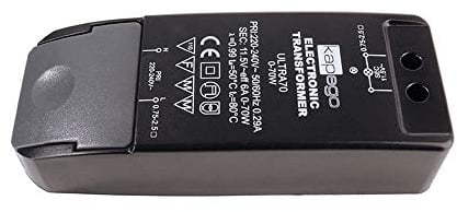 KapegoLED Netzgerät, Ultra 70, spannungskonstant, dimmbar, Phasenabschnitt, 220-240 V AC/50-60 Hz, 12 V AC 180515