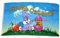 Fahne/Flagge Frohe Ostern Küken Ei 90 x 150 cm