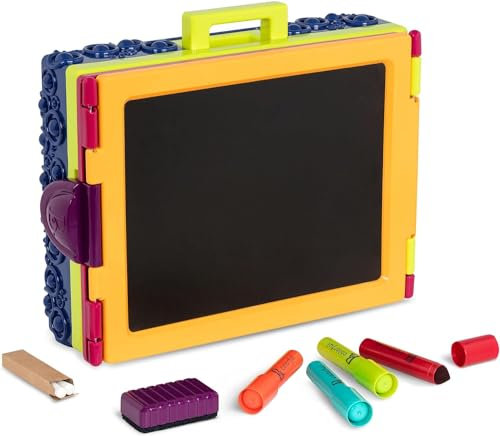 B. toys Tragbare Maltafel für Kinder mit Kreidetafel und Whiteboard – mit Zubehör Kreide, Schwamm, Whiteboard Stifte – Spielzeug ab 2 Jahren (7 Teile)