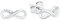 s.Oliver Damen Ohrstecker Infinity, 925er Sterling Silber rhodiniert