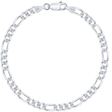 Planetys - Figaro Armband 925 Sterling Silber rhodiniert (1+3) 4.1 mm Breite