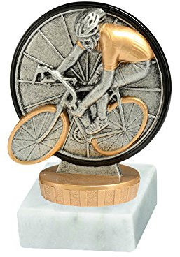 RaRu Radsport-Pokal mit Wunschgravur und Resin-Klebefigur
