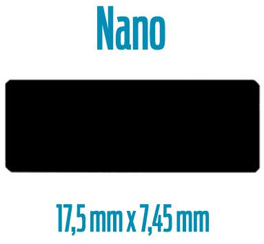 SNEG Drohnen-Plakette aus hochwertigem wetterbeständigem Material inkl. Gravur & Selbstklebefolie | DuraBlack | UV-resistent | Feuer-resistent | Drohnenkennzeichen | (Nano 17,5mm x 7,45mm)