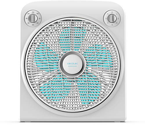 Cecotec Ventilador de Suelo EnergySilence 6000 PowerBox, 50 W, 5 aspas, 3 velocidades, Motor de Cobre, Regilla Rotatoria, Temporizador de 2h