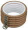 Hodeacc 6 Stück 13,5 cm Mini Imitation Holz Kunststoff Kreis Stickrahmen Kreuzstich Hoop Ring für DIY Kunst Handwerk handliches Nähen