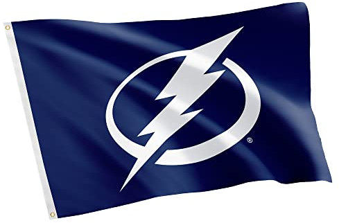 Tampa Bay Lightning Team NHL National Hockey League 100% Polyester Indoor Outdoor 91 x 152 cm (Design #1)