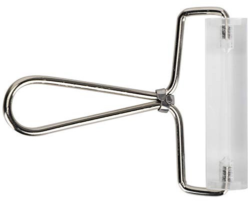 Manico a Rullo in Argilla Acrilica, Strumenti per Timbrare a Mano con Mattarello in Ceramica Trasparente Antiaderente con Manico in Acciaio Inossidabile(S)