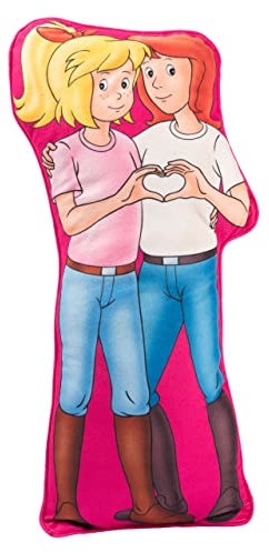 United Labels Bibi & Tina Kissen, Kopfkissen 50x20 cm, Pink, Sofakissen BFF Best Friends Forever, Dekokissen für Fans